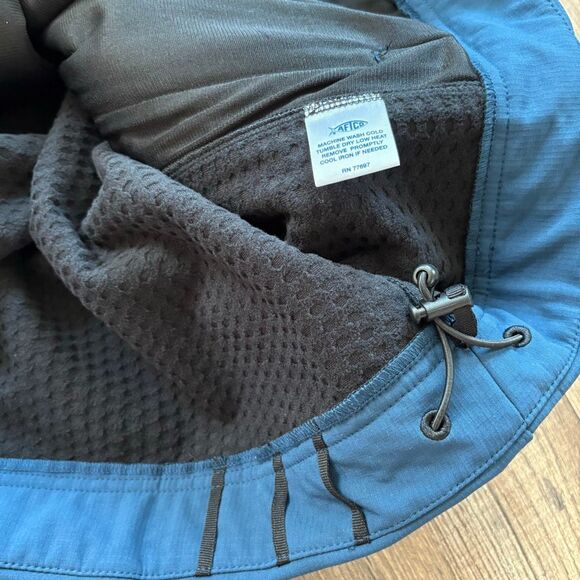 AFTCO aftec Blue Pullover Hoodie Jacket w/ Neck Gaiter & Side Zip Men’s 3XL Exce - Picture 9 of 14